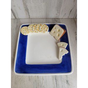 Vintage Etc 2006 cheese cracker serving platter plate unique